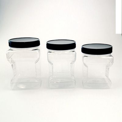 Plastic Vrije het Schroefdekselkruiken BPA van de HUISDIEREN Duidelijke Vierkante Greep 4500ml