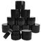 500ml zwarte Plastic Schroefdekselkruiken voor Voedsel Kosmetische Room